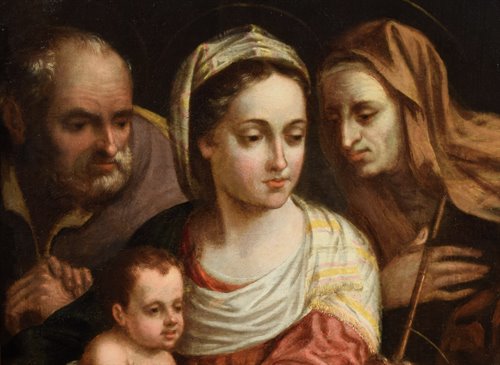 "Holy Family, Saint Anna and Saint John as a child"